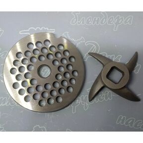 Комплект мясорубки №5 нож саблевидный и решётка #5/4,5