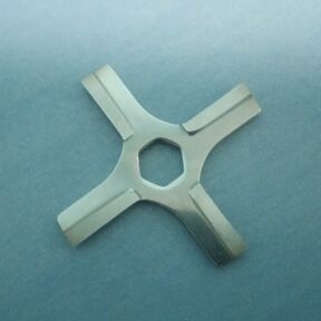 Модель: HV2 (A14) | Плоский нож под шнек с посадкой 8мм | Мясорубки выпуска до 2000-го года с пластиковой загрузочной камерой