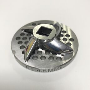 Модель: HV8 (ME610, ME625, ME626, ME630, ME640, ME645, ME665, ME688, ME740), HV10 (мод. ME850) | Квадрат ножа 10x10mm | Диаметр решётки 62mm, ячейка 4,5mm, центральное отверстие 9mm, толщина 6mm